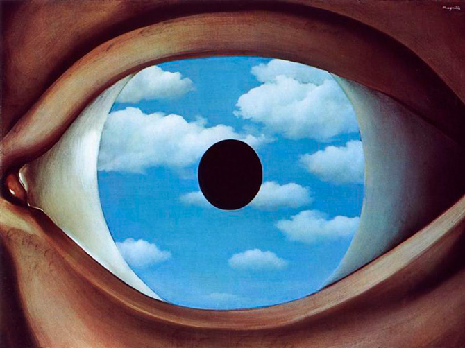 The false mirror (1928) by Rene Magritte
