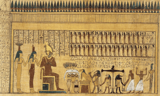 Book of the Dead ：放於棺木之內，埃及人以它為步向極樂的指引