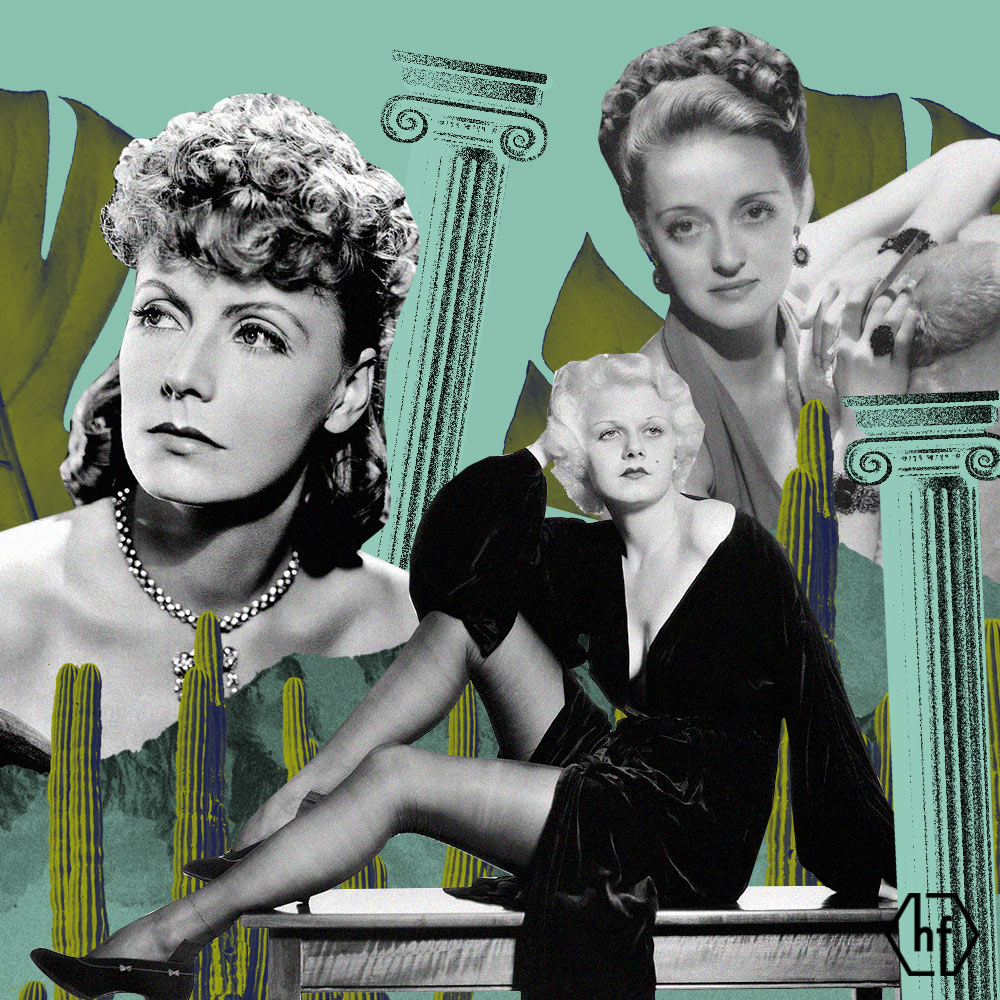 Jean Harlow、 Bette Davis, Greta Garbo